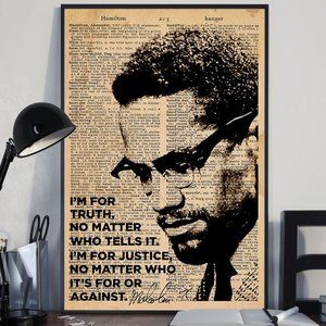 Malcom X Quotes Poster - Dictionary Page